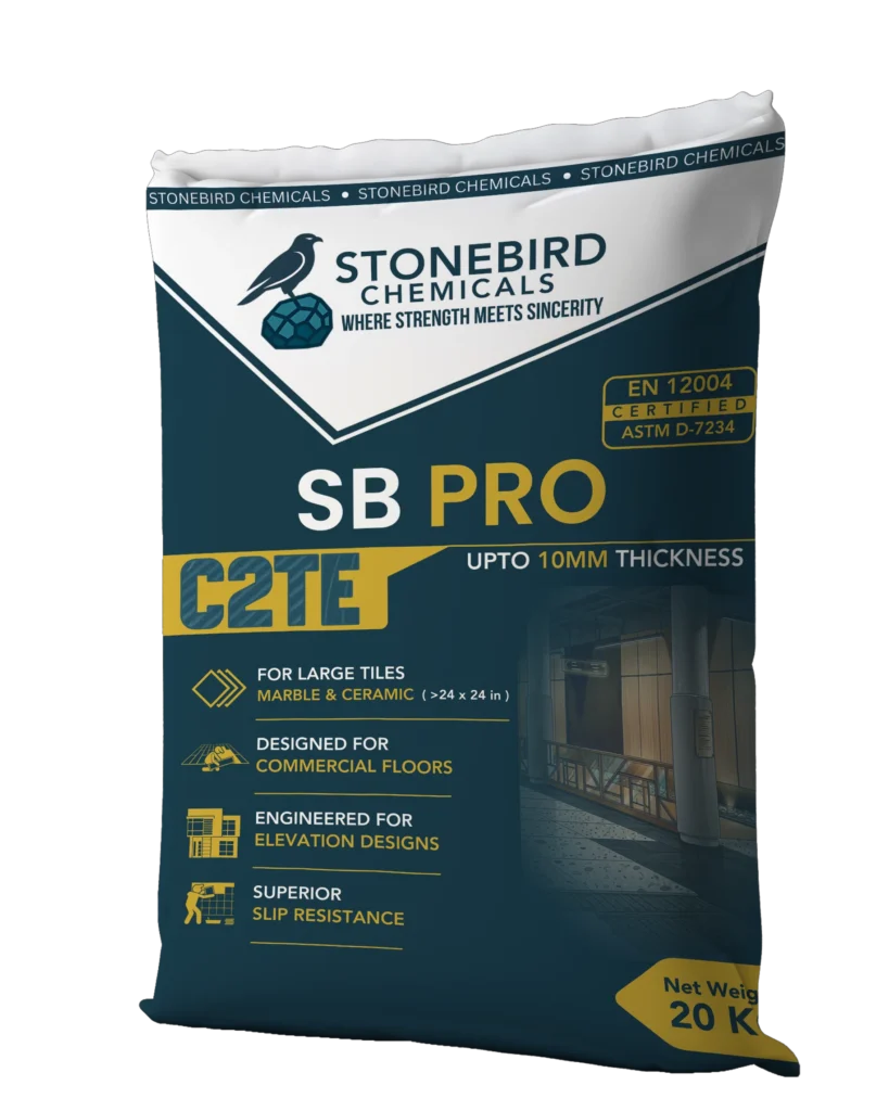 SB Pro C2TE 20 KG high performance tile adhesive, EN 12004 certified